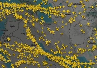 Timelapse δείχνει πως άδειασε ο εναέριος χώρος μετά την επίθεση του Ισραήλ στο Ιράν